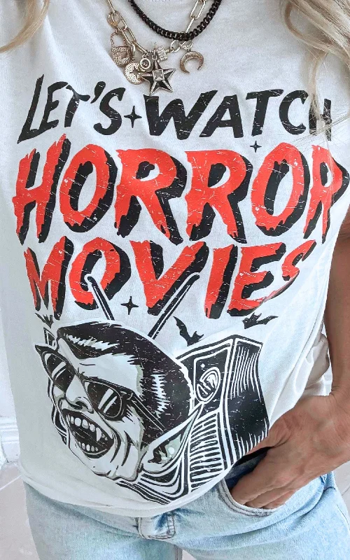 Lets Watch Horror Movies Together Graphic T-shirt - FINAL SALE