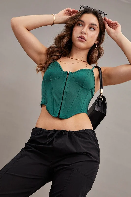 Green Corset Top