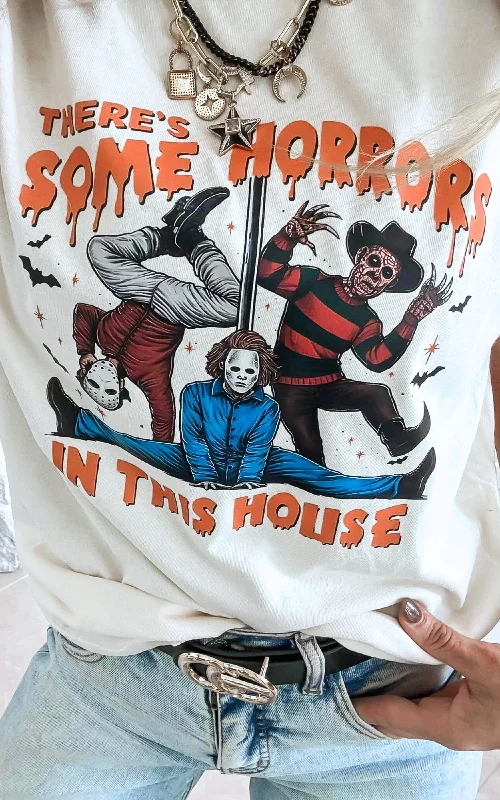 There's Some Horrors In this House Garment Dyed Graphic T-shirt - FINAL SALE