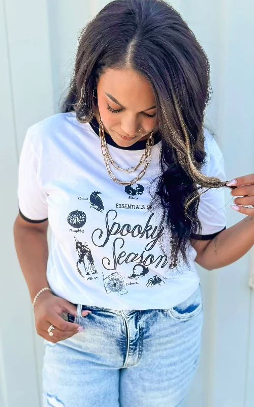 Essentials of Spooky Season Ringer Graphic T-shirt - FINAL SALE