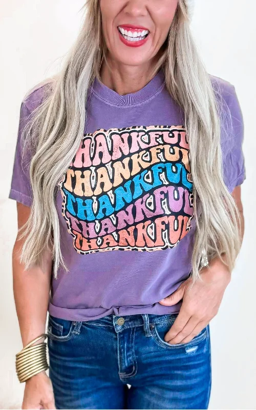 Super Thankful Fall Garment Dyed Graphic T-shirt - Final Sale