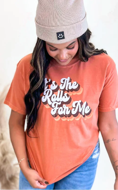 Its the Rolls for Me Garment Dyed Graphic T-shirt - Rust - Final Sale