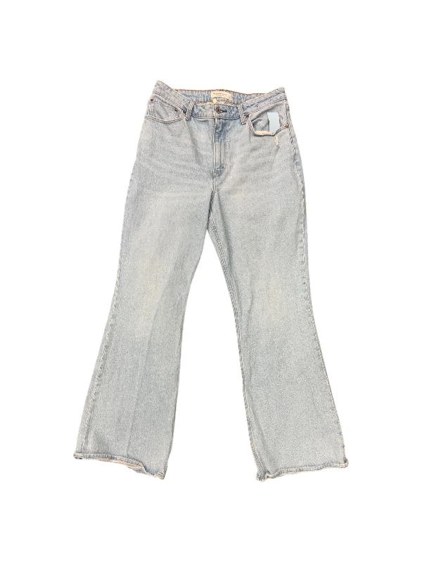 Jeans Straight By Abercrombie And Fitch In Blue Denim, Size: 12