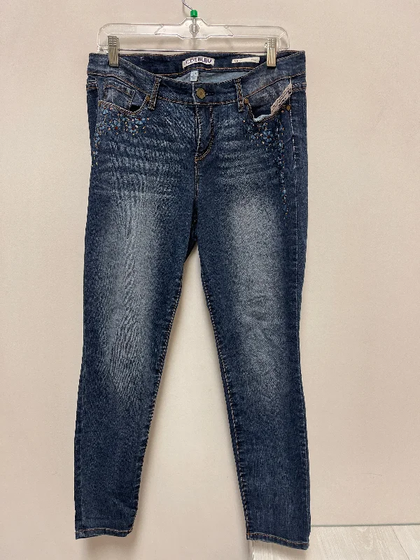 Jeans Skinny By Code Blue In Blue Denim, Size: 12p