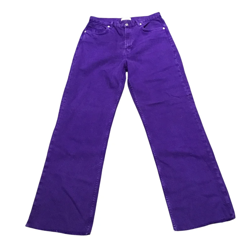 Jeans Flared By Zara In Purple, Size: 8