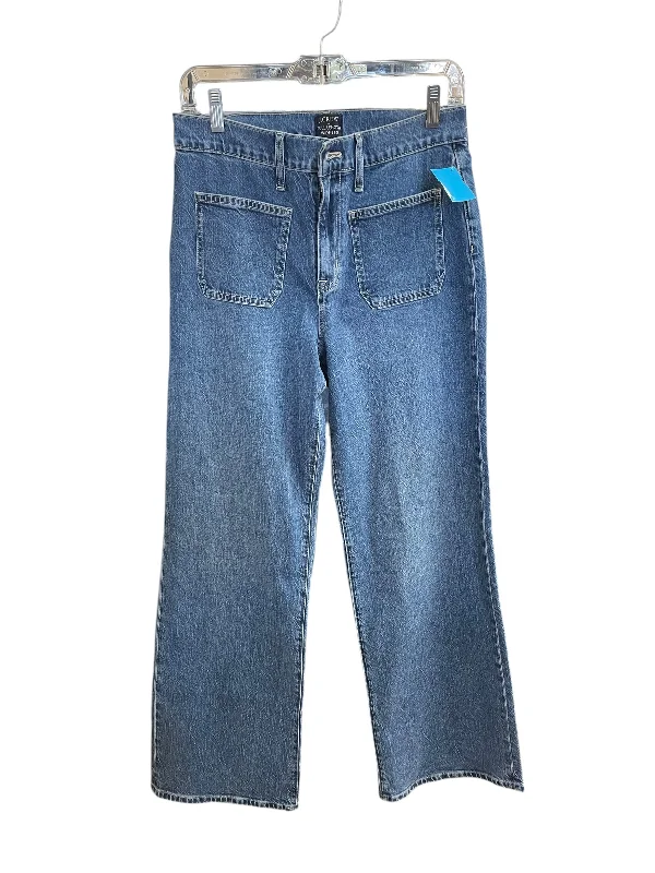 Jeans Wide Leg By J. Crew In Blue Denim, Size: 4