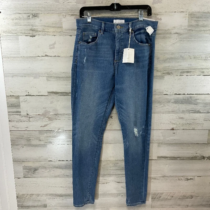 Jeans Skinny By Loft In Blue Denim, Size: 10