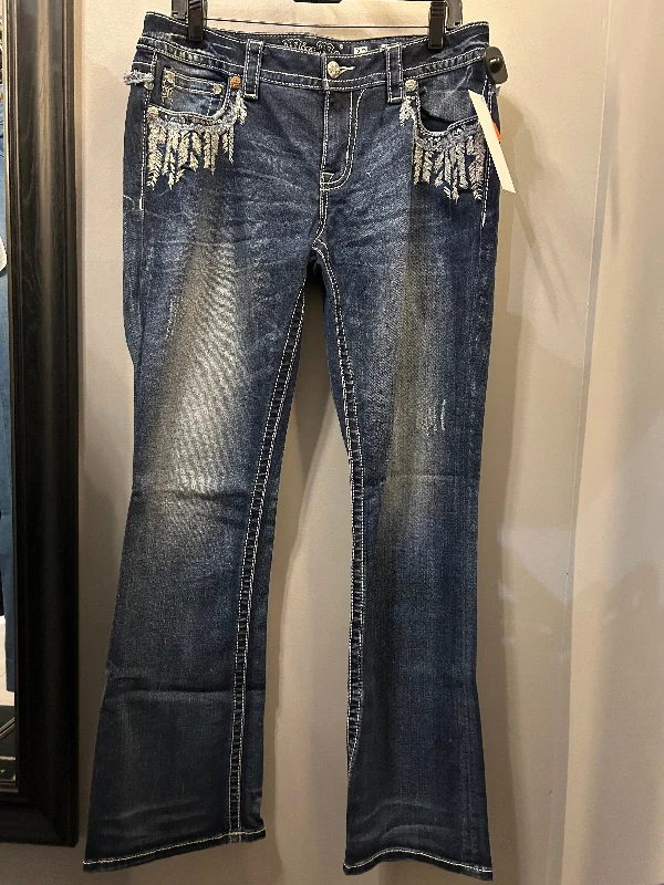 Jeans Boot Cut By Miss Me In Blue Denim, Size: 14