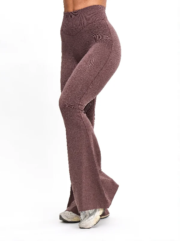 Seamless Flare Legging - Mocha Berry