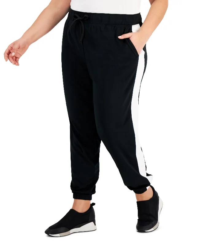 ID Ideology Plus Size Racing Stripe Joggers