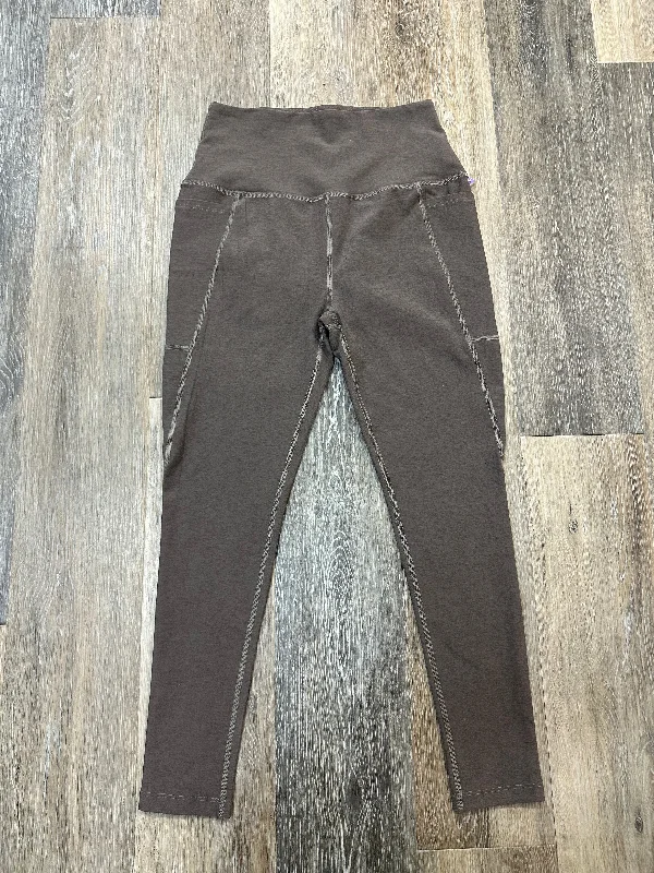 Athletic Leggings By Beyond Yoga In Brown, Size: L