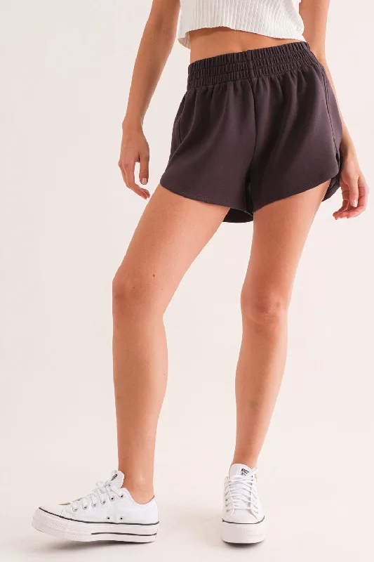 Dark Grey Soft Texture Shorts