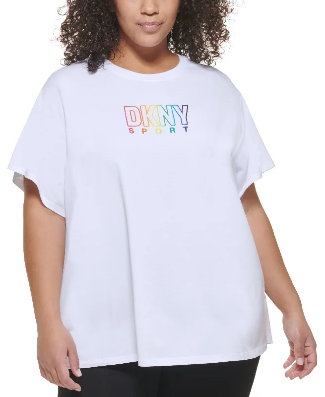 DKNY Sport Plus Size Pride Logo T-Shirt