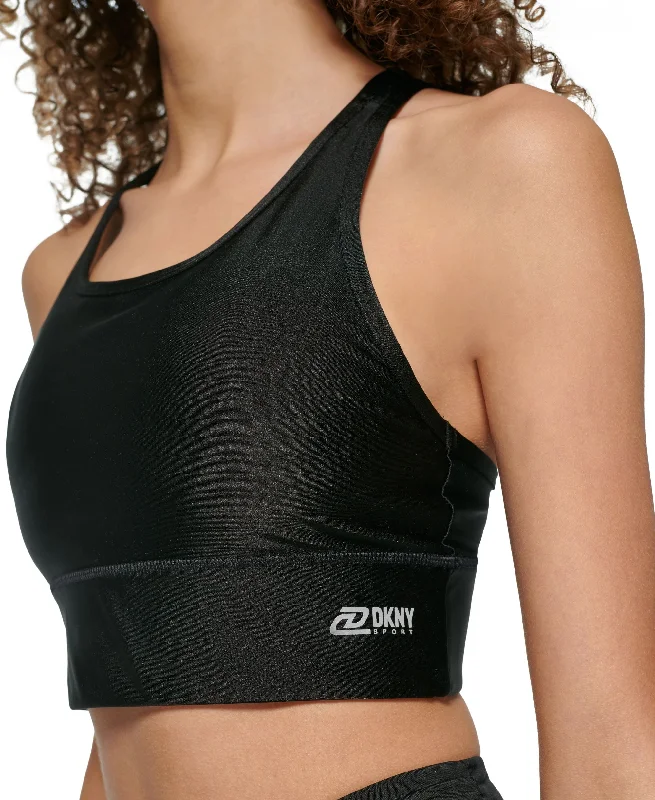 DKNY Sport Womens High Shine Low Impact Sports Bra