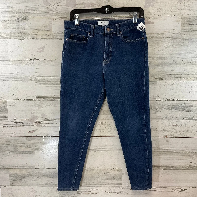 Jeans Skinny By Reiss In Blue Denim, Size: 14