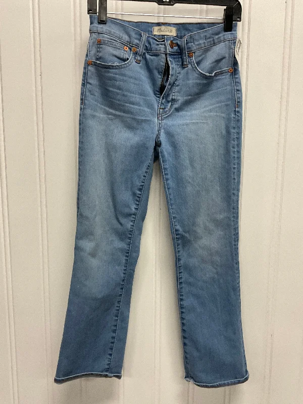 Jeans Boot Cut By Madewell In Blue Denim, Size: 0