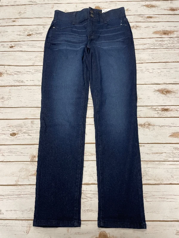 Jeans Straight By Nine West In Blue Denim, Size: 8