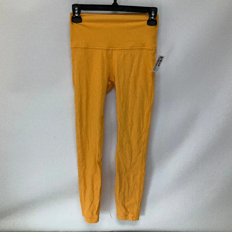 Athletic Leggings Capris By Lululemon In Yellow, Size: 4