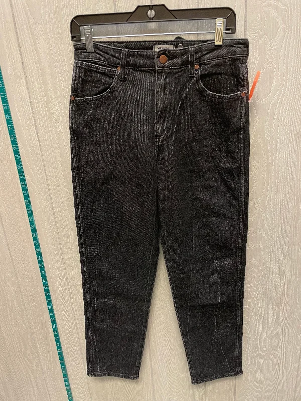 Jeans Straight By Wrangler In Black Denim, Size: 8