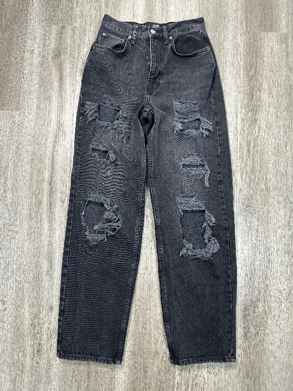 Jeans Straight By Bdg In Black Denim, Size: 4