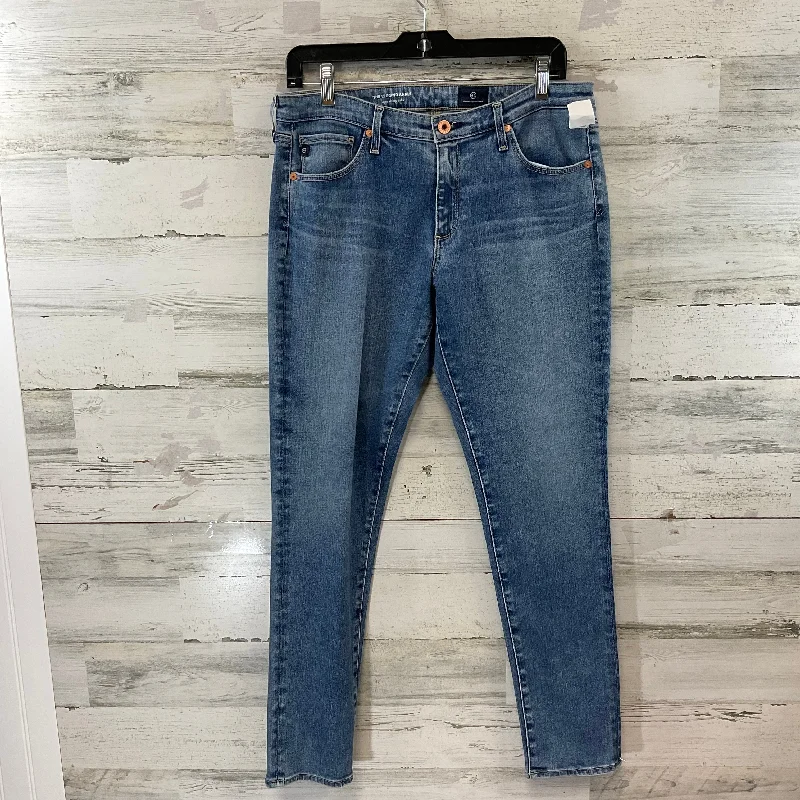 Jeans Skinny By Adriano Goldschmied In Blue Denim, Size: 10