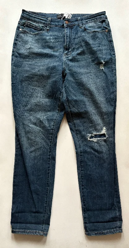 Jeans Straight By Judy Blue In Blue, Size: 12