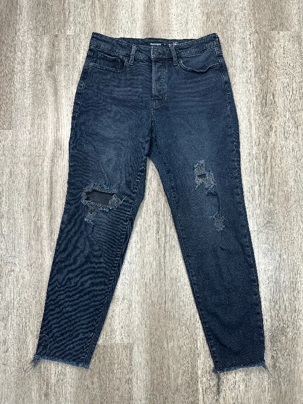 Jeans Straight By Old Navy In Black Denim, Size: 6