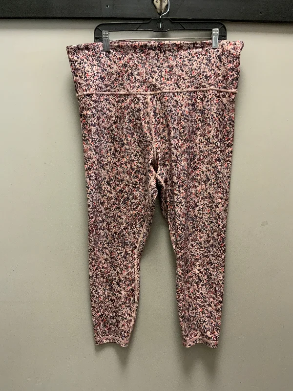 Athletic Leggings By Athleta In Pink, Size: 2x