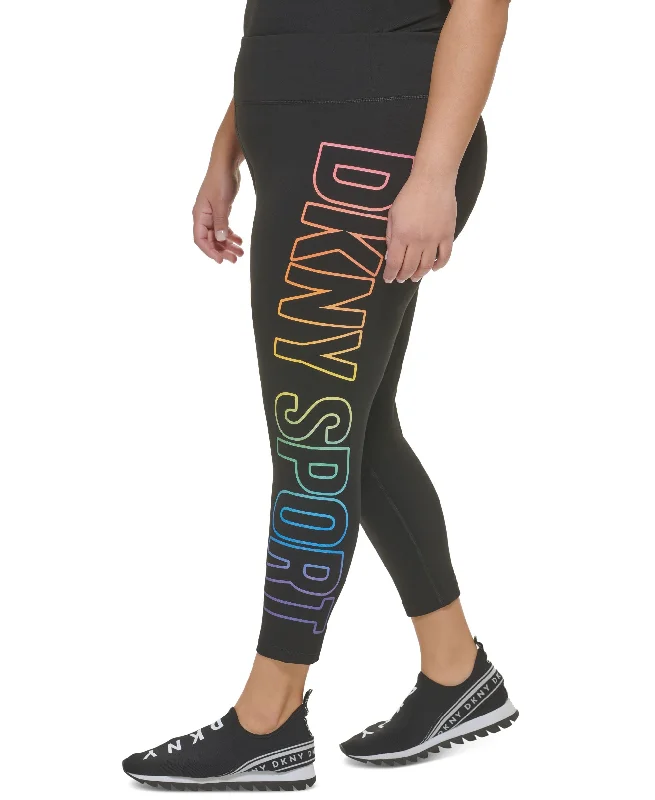 DKNY Sport Plus Size Pride Logo 7/8 Leggings