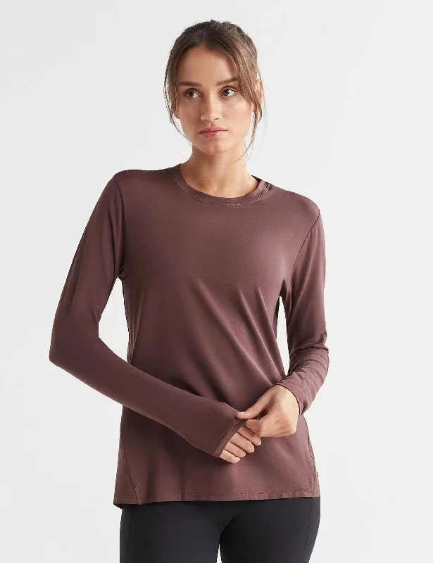 Kendall Long Sleeve Top - Burgundy