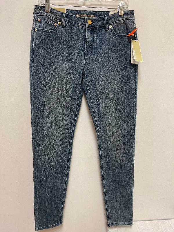 Jeans Skinny By Michael By Michael Kors In Blue Denim, Size: 4