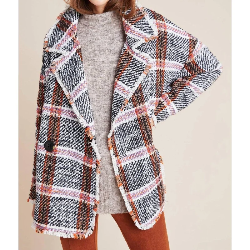 Eva Franco - Carrie Double Breasted Plaid Tweed Coat