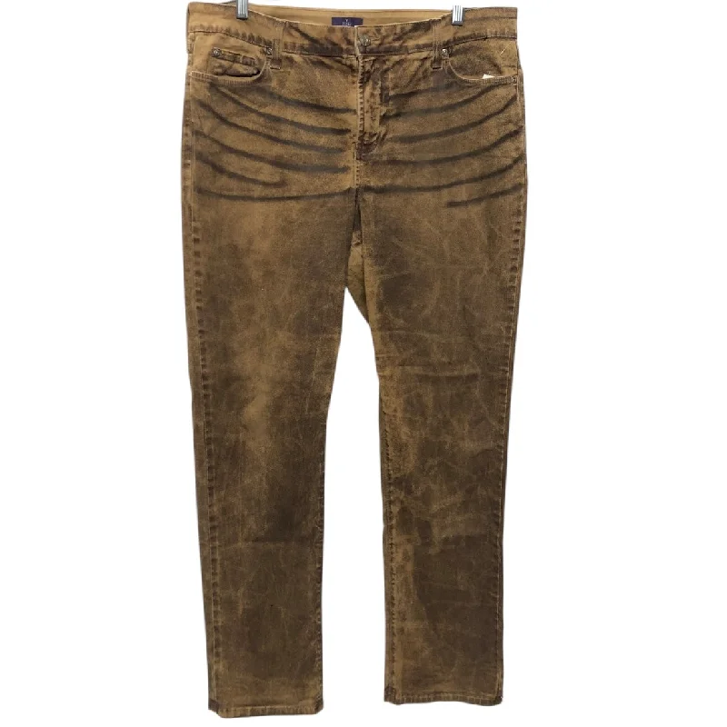 Jeans Straight By Not Your Daughters Jeans In Brown, Size:16