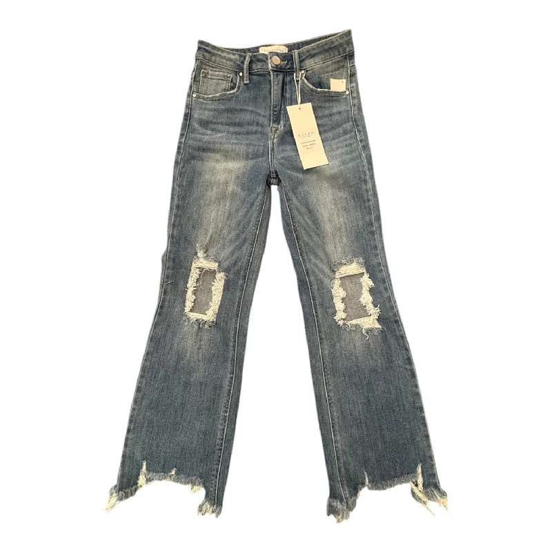 Jeans Flared By Risen In Blue Denim, Size: 4