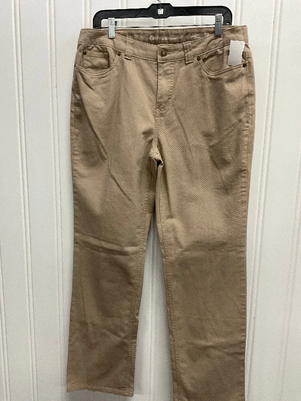 Jeans Boyfriend By Croft And Barrow In Tan, Size: 14