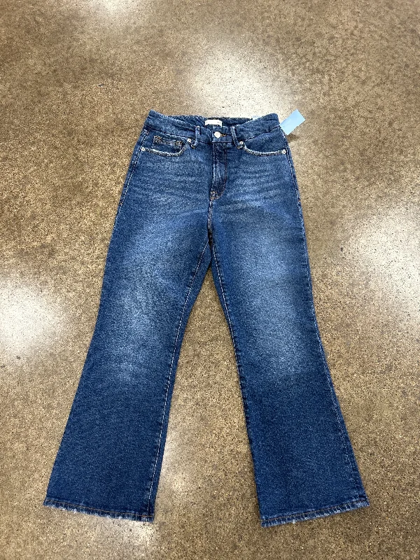 Jeans Boot Cut By Good American In Blue Denim, Size: 8