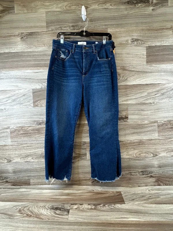 Jeans Cropped By Loft In Blue Denim, Size: 12