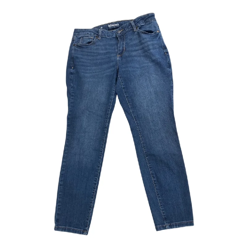 Jeans Skinny By Sonoma In Blue Denim, Size: 12