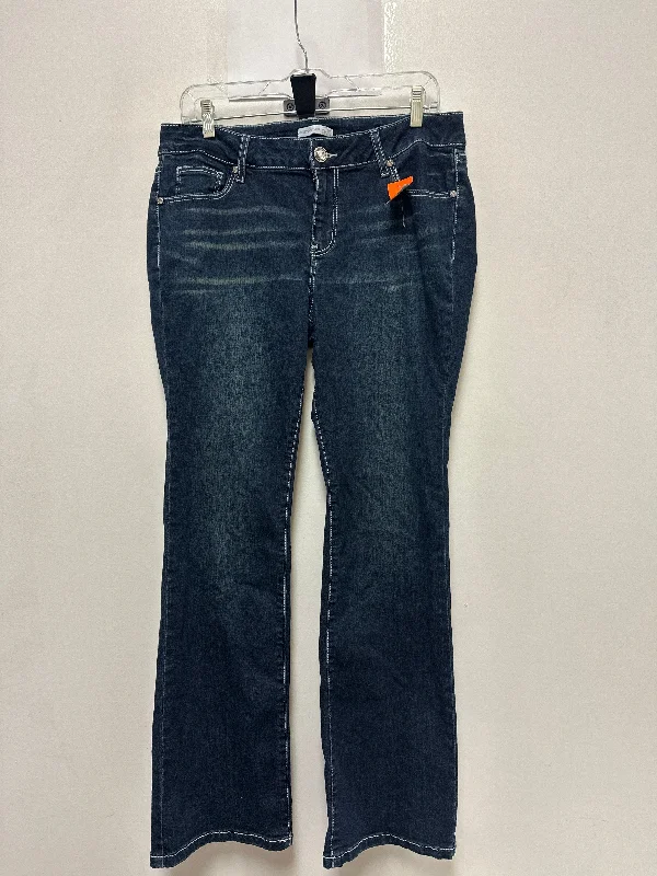 Jeans Flared By Westport In Blue Denim, Size: 10