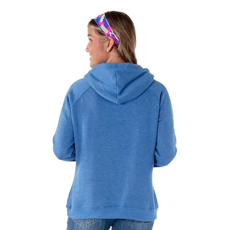 Cowgirl Tuff Western Sweatshirt Womens Wild Spirit Blue SIG2220