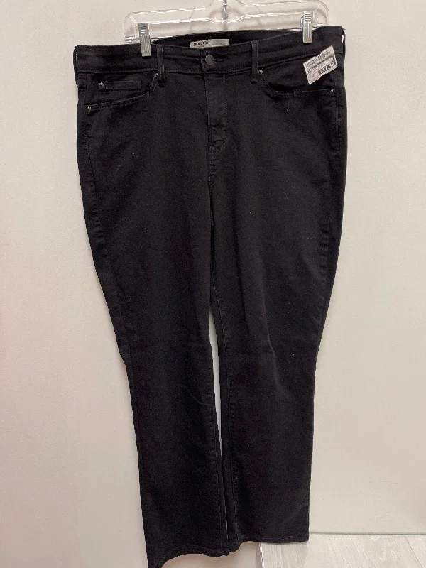 Jeans Straight By Levis In Black Denim, Size: 16