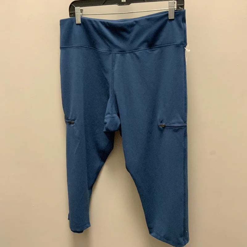 Athletic Leggings By Nine West Apparel In Blue, Size: 2x