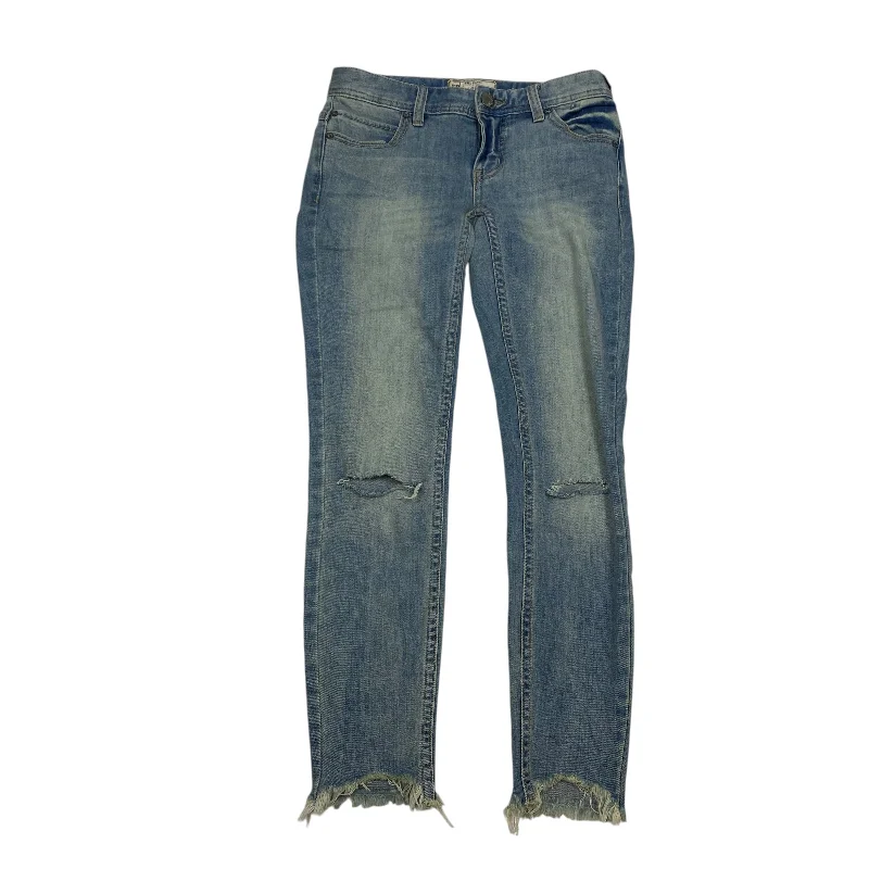 Jeans Skinny By Free People In Blue Denim, Size: 0