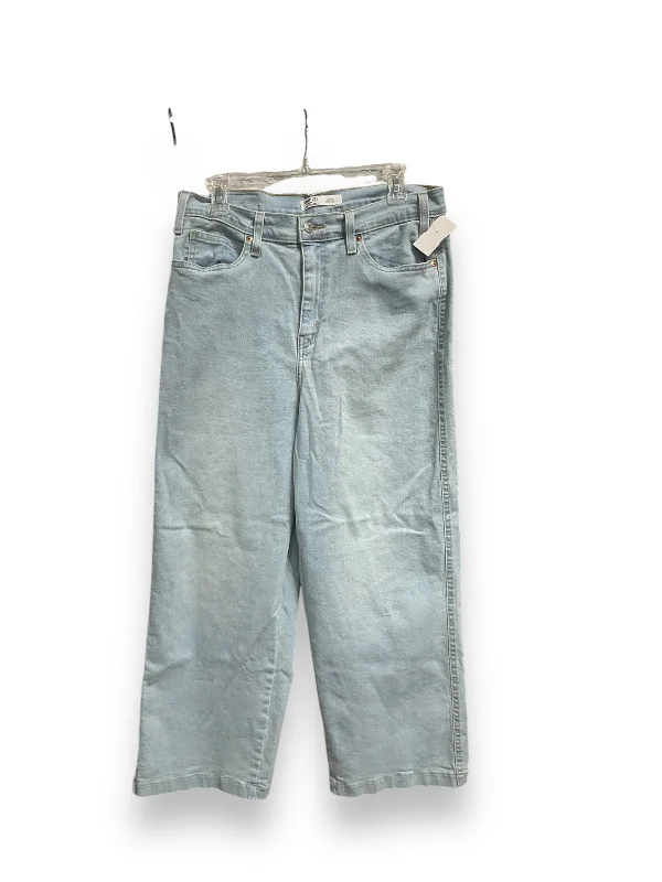 Jeans Wide Leg By Levis In Blue Denim, Size: 14