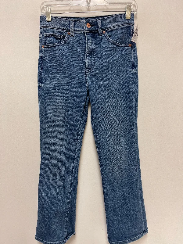 Jeans Flared By Express In Blue Denim, Size: 4