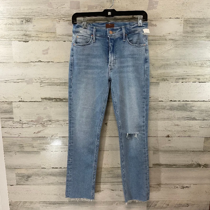 Jeans Straight By Mother In Blue Denim, Size: 2