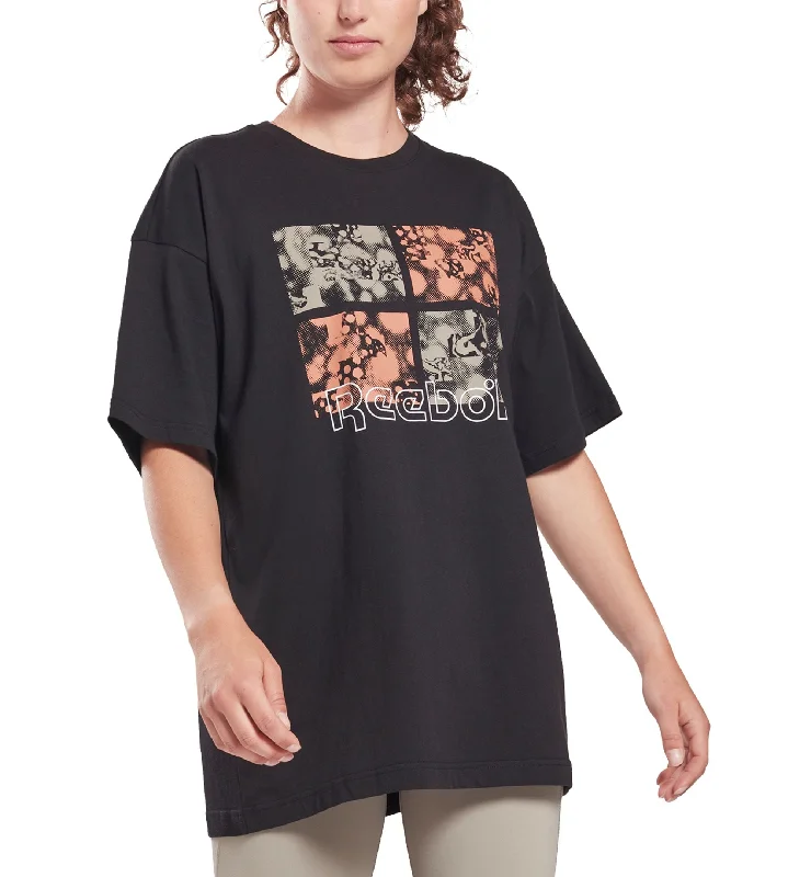 Reebok Womens Cotton Graphic Print T-Shirt