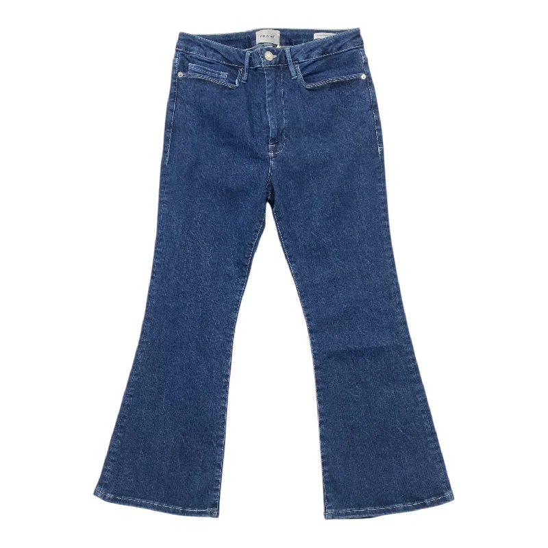 Jeans Boot Cut By Frame In Blue Denim, Size: 2