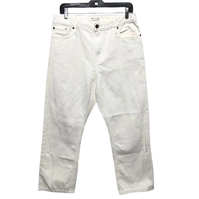 Jeans Straight By Anthropologie In White, Size:10