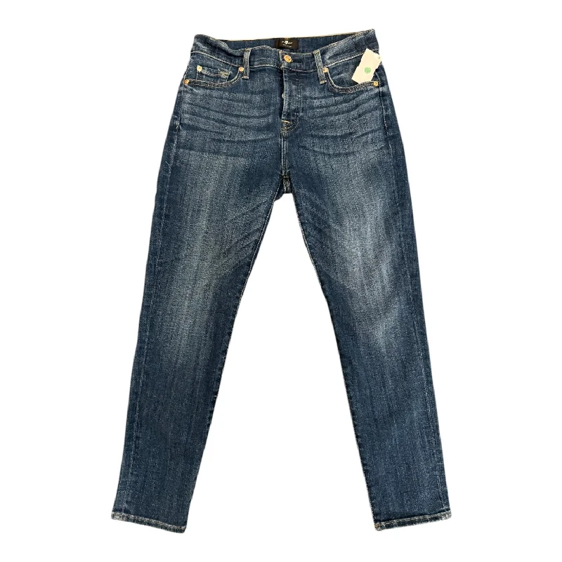 Jeans Skinny By 7 For All Mankind In Blue Denim, Size: 2